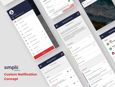 Simplii Financial Custom Notification Concept bank concept custom design figma mobile notification proposal