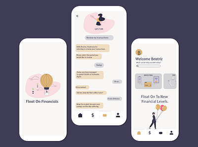 Direct Messaging Financial App adobe app branding design direct messaging graphic design icon illustration logo ui ux vector