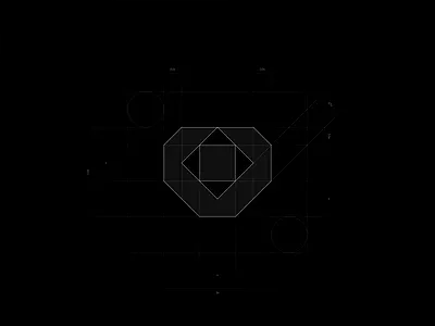 Venture Jewelry clean diamond logo logotype square v