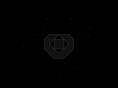 Venture Jewelry clean diamond logo logotype square v