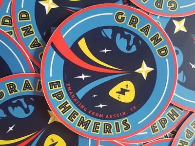 Grand Ephemeris - Shuttle Mission Sticker band identity graphic design stickers