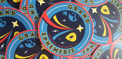Grand Ephemeris - Shuttle Mission Sticker band identity graphic design stickers