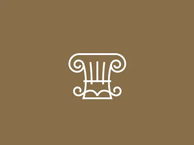 L'Antica Pasta logo ancient antica architecture branding chef cooking food hat identity illustration italian logo minimal mustache pasta pillar pizza rome simple