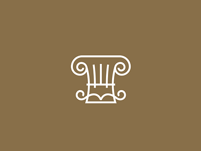 L'Antica Pasta logo ancient antica architecture branding chef cooking food hat identity illustration italian logo minimal mustache pasta pillar pizza rome simple