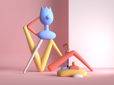 Museum 3d 3d scene abstract andras csuka art art lover balance cartoon character cinema4d colorful design digital art illustration museum nft octane scene sculpture