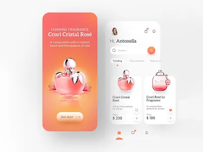 Fragrance - Mobile App Design app appui clean design dribbble fragrance freelance freelancer graphic design graphics mobileui neat perfume app popular ui uidesign uiux uxdesign