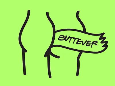 Buttever Forever icon adobe illustrator butt icon minimal toilet paper vector