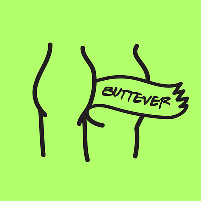 Buttever Forever icon adobe illustrator butt icon minimal toilet paper vector