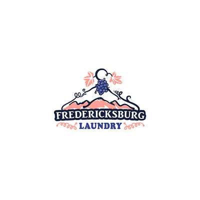 Fredericksburg Laundry, Logo german laundry logo pecans tourism town wash wineries