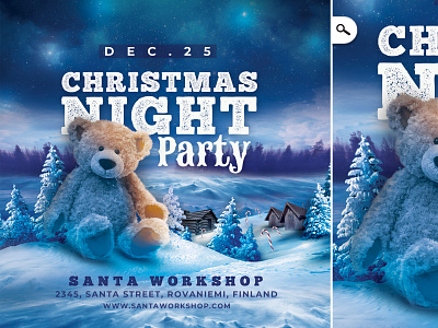 Christmas Night Flyer boxing day holiday season special eve toy drive