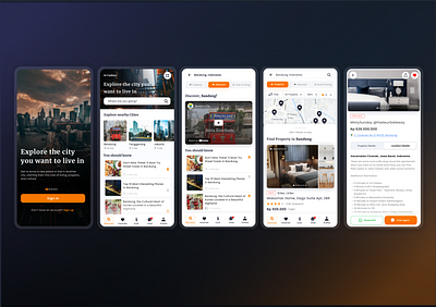 Properties & Travel App adobe xd apps branding design dribbble explore figma graphic design hotel icon mobile mockup product product design properties travel typography ui uiux ux