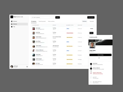 Porul Business Suite application fintech ui