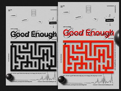 Good Enough | A4 Poster design flyer graphic design poster poster design typography vector