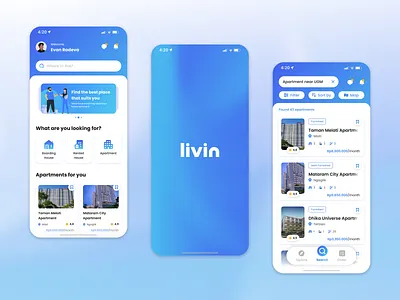 livin: Properties Search App app design mobileapp mobiledesign properties property travel ui uidesign ux uxdesign