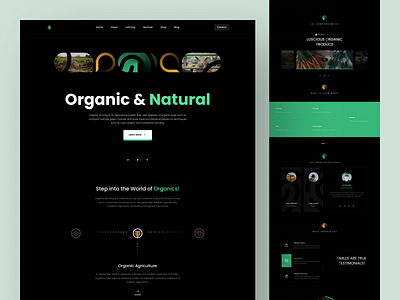 Organic Food & Farm Landing Page 🌱🐄 app app design app ui clean ui dark theme design farm farming food fruits landing landing page landing ui minimal ui uiux ux web web ui website