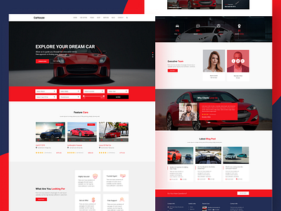 Automobile landing page auto automobile automotive branding car car dealer car dealership cear service clean corporate design landing page design repair service shop trend ui ui design ux design web design