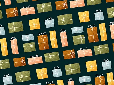 Christmas Present Pattern christmas fresco illustration illustrator pattern presents procreate surface pattern texture