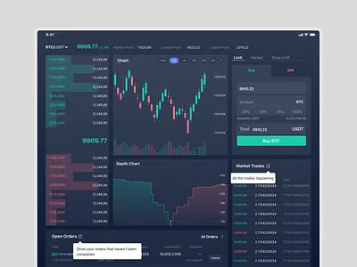 Orderbook illustration ui design