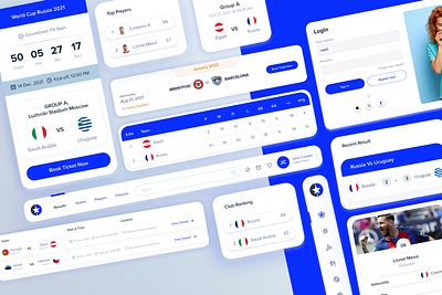 Components UI 3d animation app branding components design football games graphic design icon illustration logo motion graphics sports ui ux vector video game