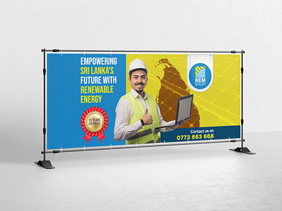 REM Solar | Hoarding Design billboard business graphic design hoarding illustrator photoshop print media sign board solar solar company solar inverter solar panel visual design