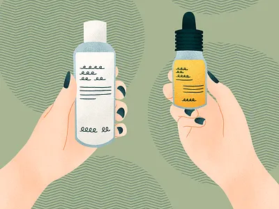 Favorite Korean Skincare branding design editorial flat illustration illustration illustrator korean skincare makeup procreate product illustration skincare skincare brand texture