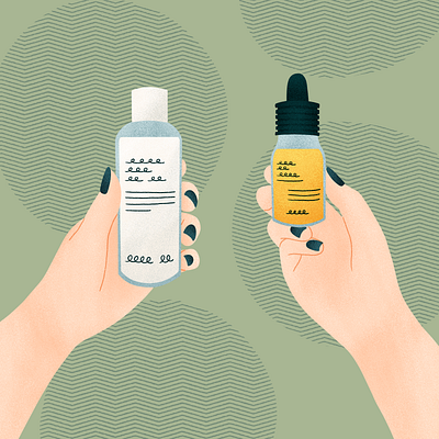 Favorite Korean Skincare branding design editorial flat illustration illustration illustrator korean skincare makeup procreate product illustration skincare skincare brand texture