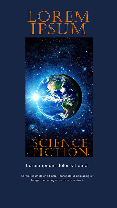 Sci Fi Novel Book Cover branding cover design poster