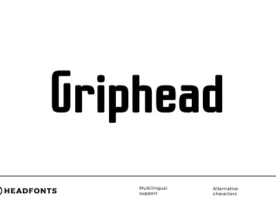 Griphead Modern Condensed Font branding condensed font custom design font graphic design headfonts illustration instagram font letters minimalist modern professional simple simple font type typeface typography