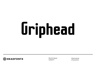 Griphead Modern Condensed Font branding condensed font custom design font graphic design headfonts illustration instagram font letters minimalist modern professional simple simple font type typeface typography