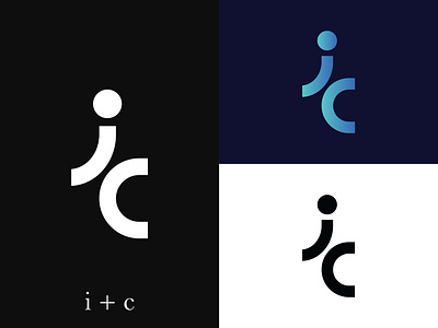 I + C Logo Design. branding design illustration illustrator logo minimal typography vector