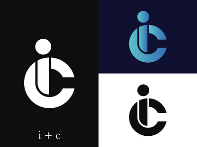 I + C Logo Design. branding design illustration illustrator logo minimal typography vector