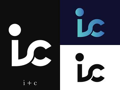 I + C Logo Design. branding design illustration illustrator logo minimal typography vector