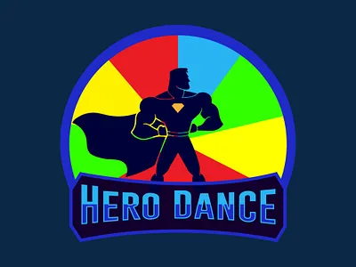 Hero Dance logo design. character design club logo dance club logo dance logo hero dance logo herodancelogo logodesign spider man logo