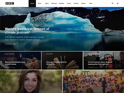 BBC - Landing Page design interaction landing page news portfolio ui ux web website