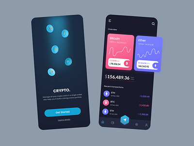 Crypto App Concept app app ui best ui clean crypto design dribble best shot finance finance app fintech fintech app fintech app ui fintech ui minimal trading ui ui design ux ux design wallet