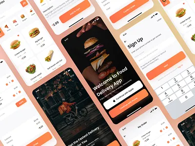 Food Delivery App Concept account app app design concept delivery service design food delivery iphone app restaurant sign up ui uxui web design