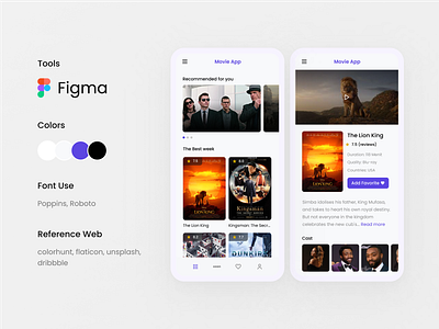 Movie App app branding design dribbble illustration logo simple ui ux vector