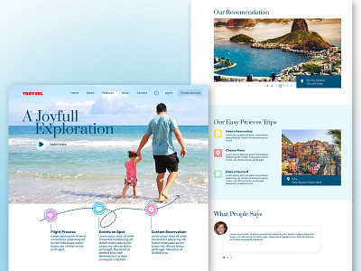 Travel Landing Page landing page ui ux web design