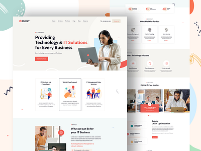 IT Solution Website Design agency corporate design it agency it solution tech technology website template ui ux website