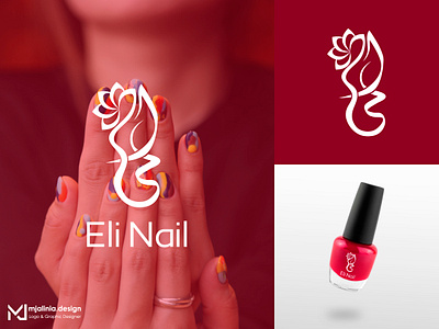 Logo Design for Eli Nail | Nail Artist | calligraphy art branding calligraphy design graphic design illustration logo logo design طراحی طراحی لوگو لوگو