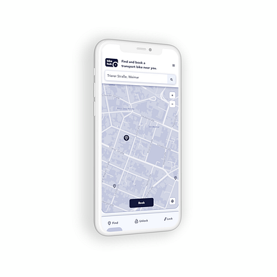 Bike Hub share economy ui product concept