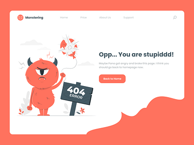 Pana 404 Page 404 clean dailyui ui ux