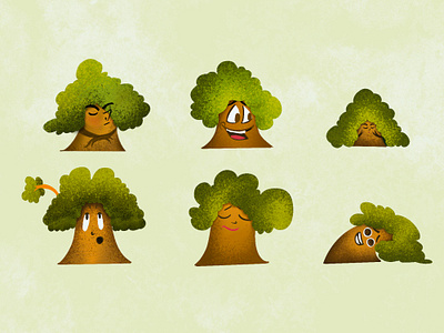 Mood Confusion children book dribbble expression graphic design green illustration tree