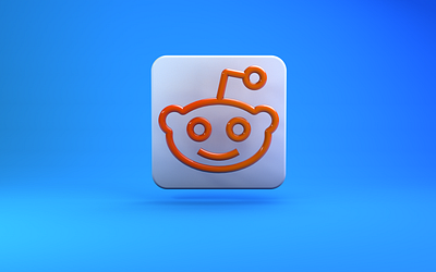 Reddit 3D line icon reddit trendy