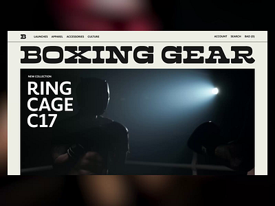 Boxing Gear Website Design animation boxing design design studio ecommerce gear graphic design interface motion graphics typography ui user experience user interface ux web web design web interaction web marketing website