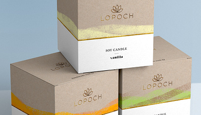 Lopoch candles packaging design design