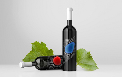 Wine labeling design illustration