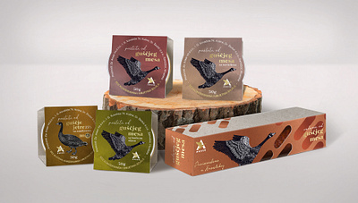 Goose pâté packaging design illustration