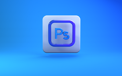 Photoshop 3D line Icon creative icon photoshop logo ps trendy