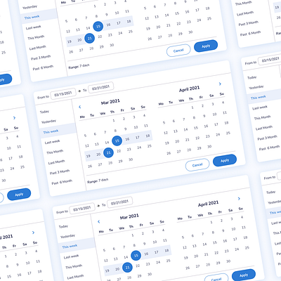 Free Date Picker Figma Component app date datepicker design dribbble illustration time ui web site service